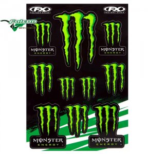 Лист наклеек Factory Effex Sponsor Sticker Monster Energy XL