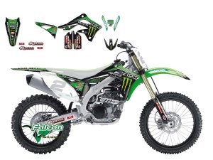 Комплект наклеек Blackbird Replica Graphic Kit Monster Energy Kawasaki KXF 450 12-15