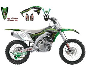 Комплект наклеек Blackbird Replica Graphic Kit Monster Energy Kawasaki KXF 450