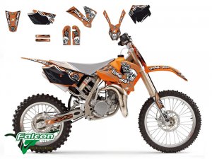 Комплект наклеек Blackbird Sticker Graphic Kit Tribal Skull KTM SX85 04-05 