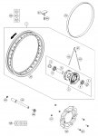 Колесо переднее в сборе KTM SX65 