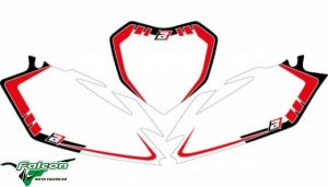 Фона под номера белые Blackbird Honda CRF450 09-12 / CRF250 10-13 