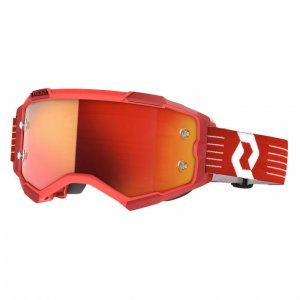 Мотоочки Scott Fury bright red/orange chrome